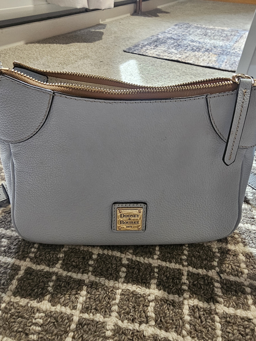 Dooney & Bourke Light Blue Leather Crossbody Bag